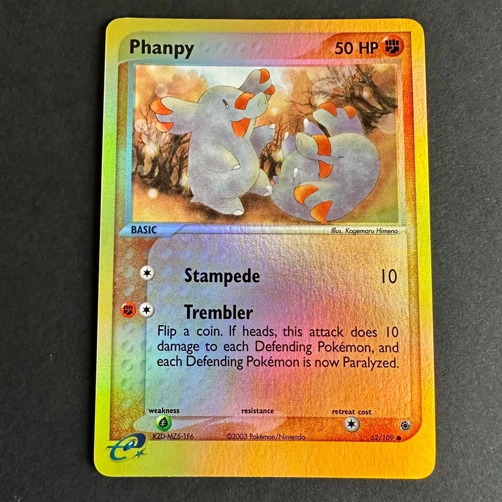 Pokemon TCG Phanpy EX Ruby and Sapphire 62/109 Common Reverse Holo NM